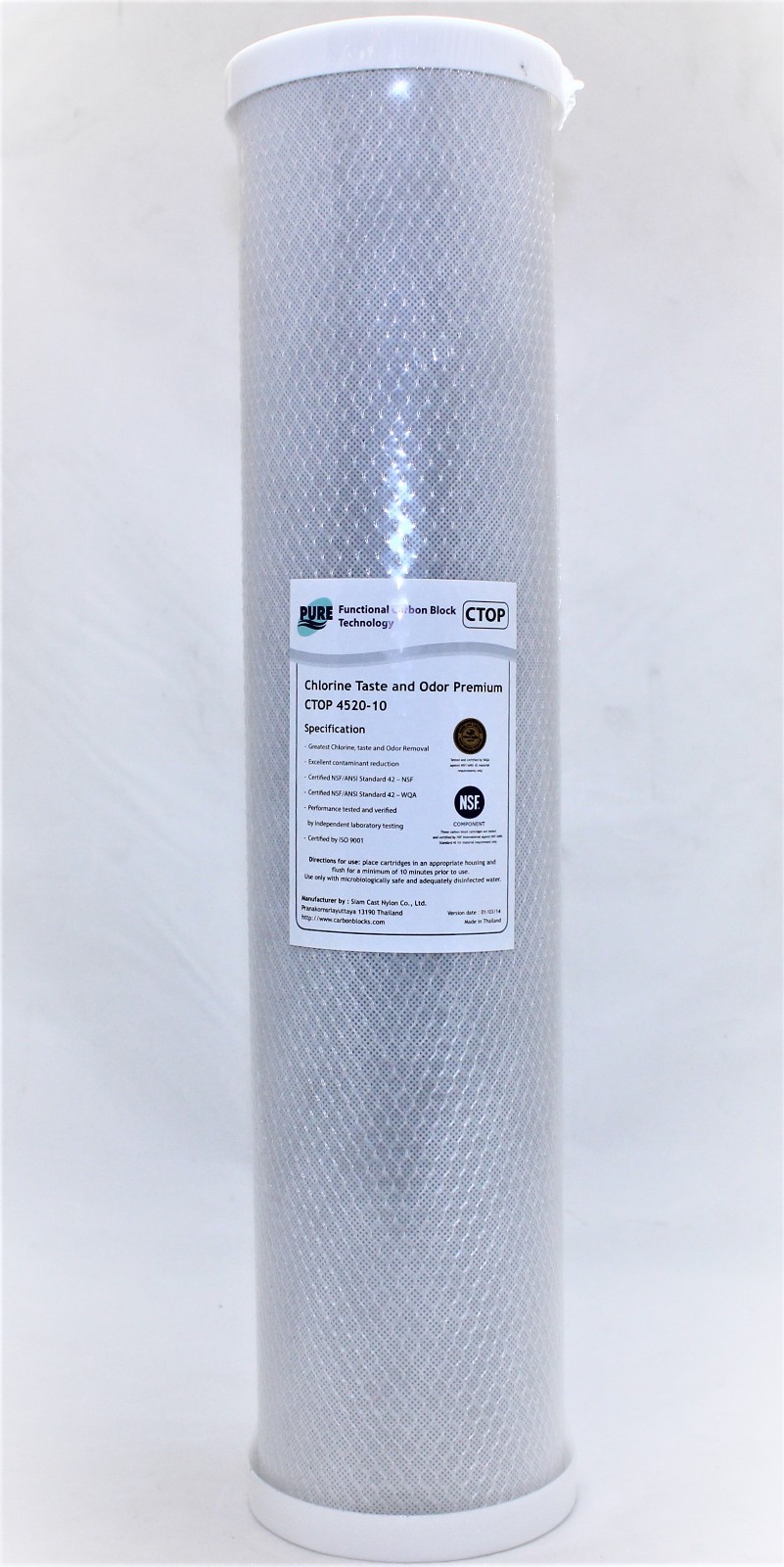 6 Pack Carbon Block Cartridge 4.5" x 20" NSF Water Filter 10 Micron eBay