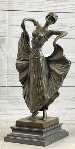 ブロンズ像　神　D.H. CHIPARUS DANCER　アールデコ　彫刻家 Signed D.H.Chiparus, bronze statue art deco dancer sculpture
