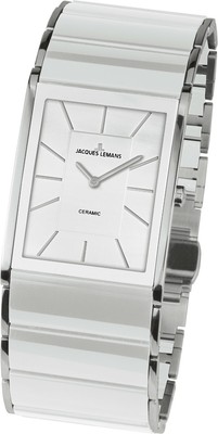 Pre-owned Jacques Lemans Rare Lady's  1-1940b White Ceramic Dublin York