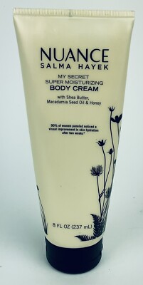 Nuance Salma Hayek My Secret Super Moisturizing Body Cream 8 FL Oz 237 ML New