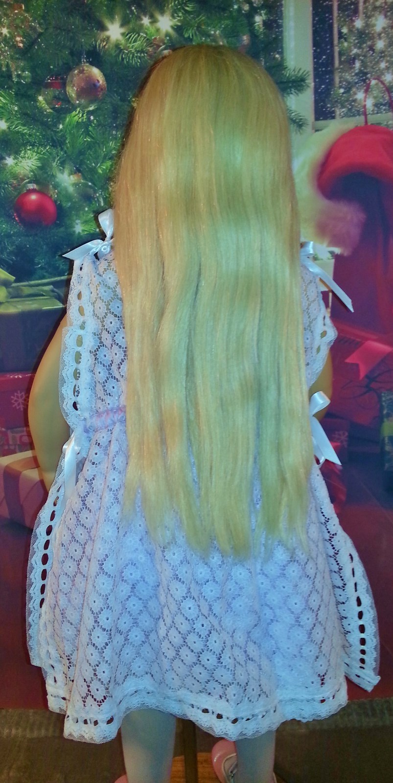 Himstedt Karile modeling SEAMSTRESS made SPRING Easter PARTY DRESS SET