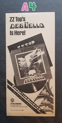 ZZ Top Deguello Album Promo Print Advertisement Vintage 1979