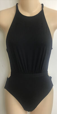 Hermès Swimsuit Black Maillot De Ottilia Bain Open Sides Backless New Size 34