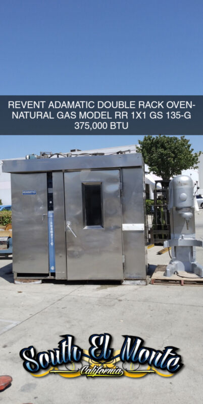 REVENT DOUBLE RACK OVEN NATURAL GAS MODEL RR 1X1 GS 135G