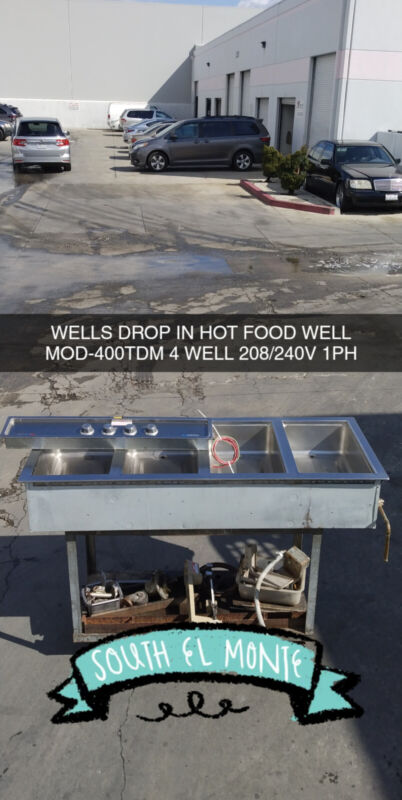WELLS MOD400TDM TABLE WITH 4 HOT FOOD WELLS, FULL SIZE PANS, 208 240V/1PH