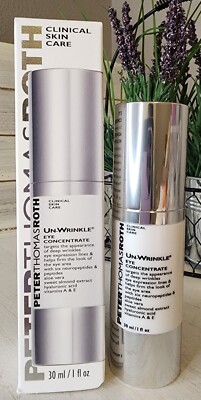 New PETER THOMAS ROTH Un-Wrinkle Eye Concentrate 30ml/1oz. MRP $200 (Super-Size)
