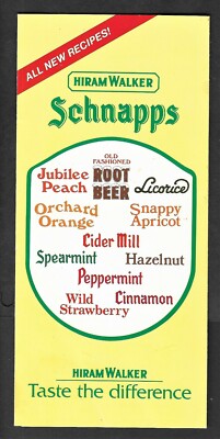 Hiram Walker Schnapps Recipes Pamphlet 