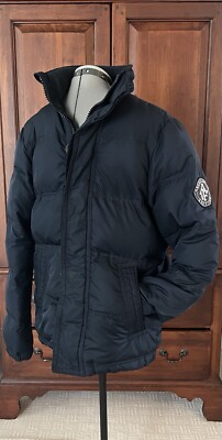 Abercrombie And Fitch Men s Jacket Feather Down Puffer  Size Large Black