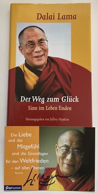 Dalai Lama signiert Karte Original Nobelpreis Unterschrift Signed Autogramm