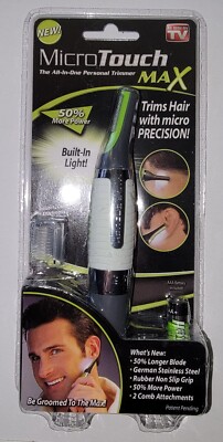 Micro Touch Max All In One Personal Hair Trimmer w/LED Light For Nose Ears Neck
