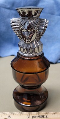 Vintage Avon The Queen Chess Piece collectible bottle--Silver-top