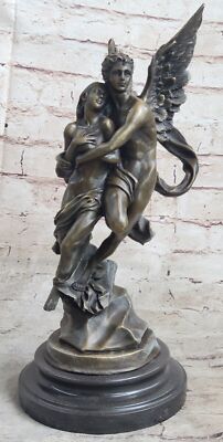 Signed Valentine Cupid Eros Bronze Sculpture Figurine Statue Masterpiece Decor