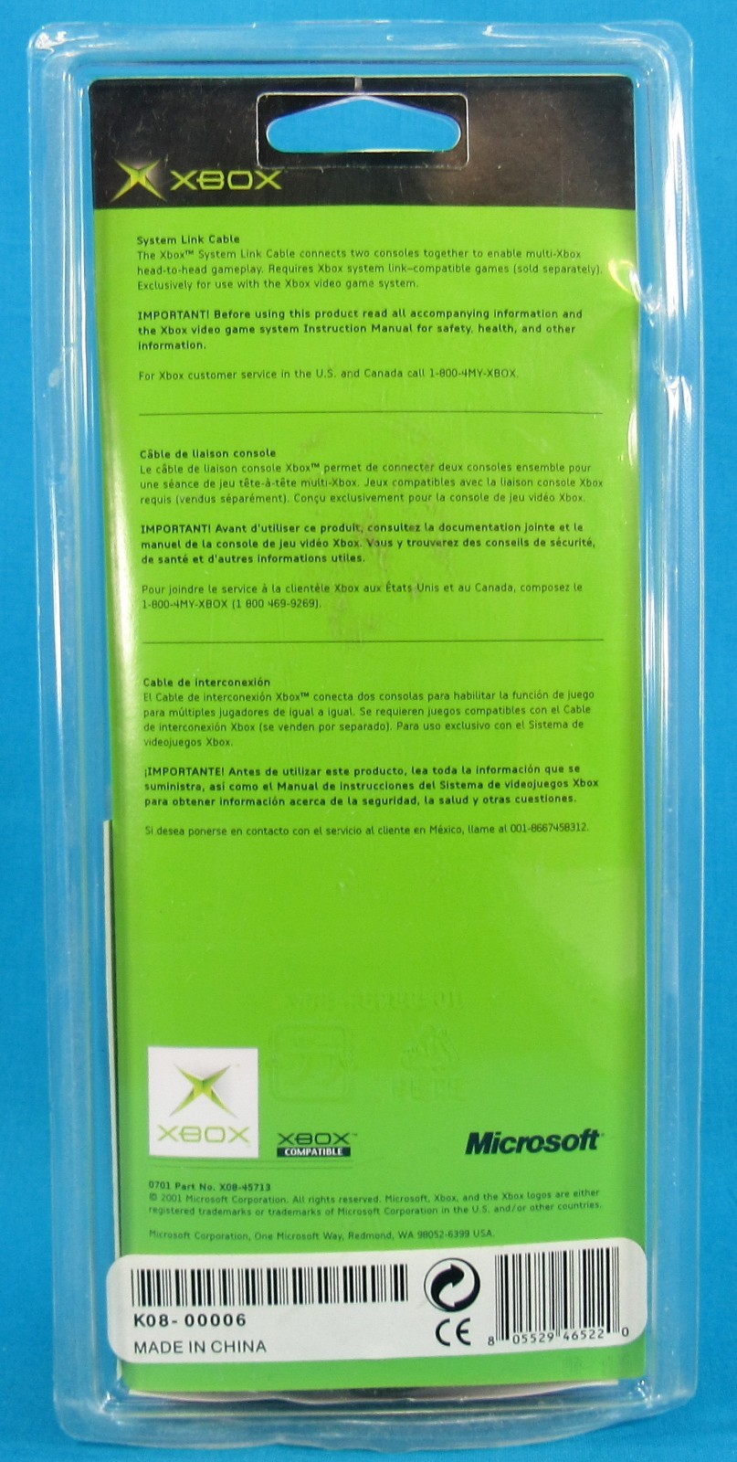 Microsoft XBox System Link Cable NEW SEALED