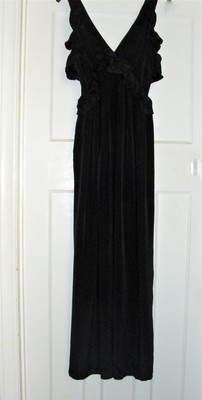 BNWT French Connection Black Long Dress Maxi Dress Silk