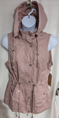 YMI Junior s Pale Pink Anorak Hooded Vest Jacket V1387 Size XL