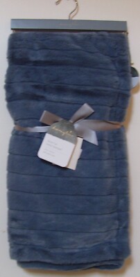Dreamy Lane Very Soft Plush Warm Cozy Blue Faux Fur Baby Blanket