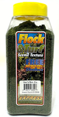 Scenic Express EX880B Grass Turf Blend Flock & Turf 32 Oz. Bottle Shaker
