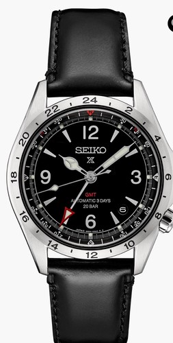 Pre-owned Seiko Prospex Luxe Spb379 Alpinist Gmt Automatic Leatherwatch With Tag Japan