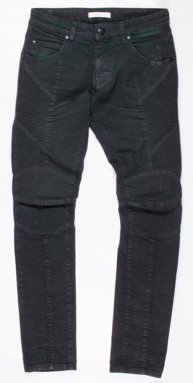 Pierre Balmain Biker Style Black Denim Jeans Art. HP57202J