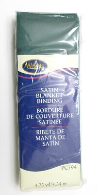NEW Wrights HUNTER GREEN Polyester Satin Blanket Binding PC794-- 4 3/4 yds