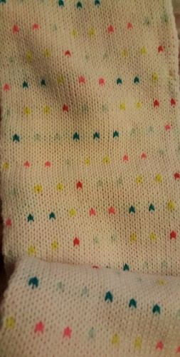 Pink/White/Mauve Fleece Girl's Winter Scarf with Hearts