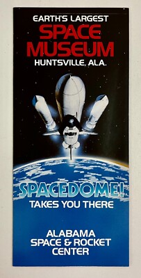 1980s Spacedome Huntsville Alabama Space Rocket Museum Vintage Travel Brochure