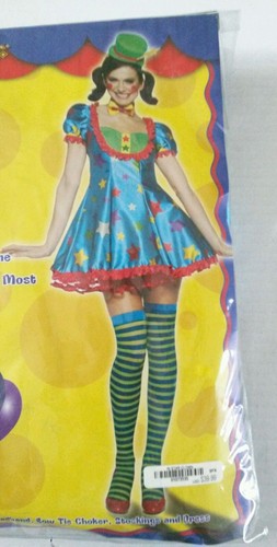 Cirque Sinister Bo Bo Der Clown Damenkostüm | Inkl. Kleid & Hut, Größe M, Für Halloween