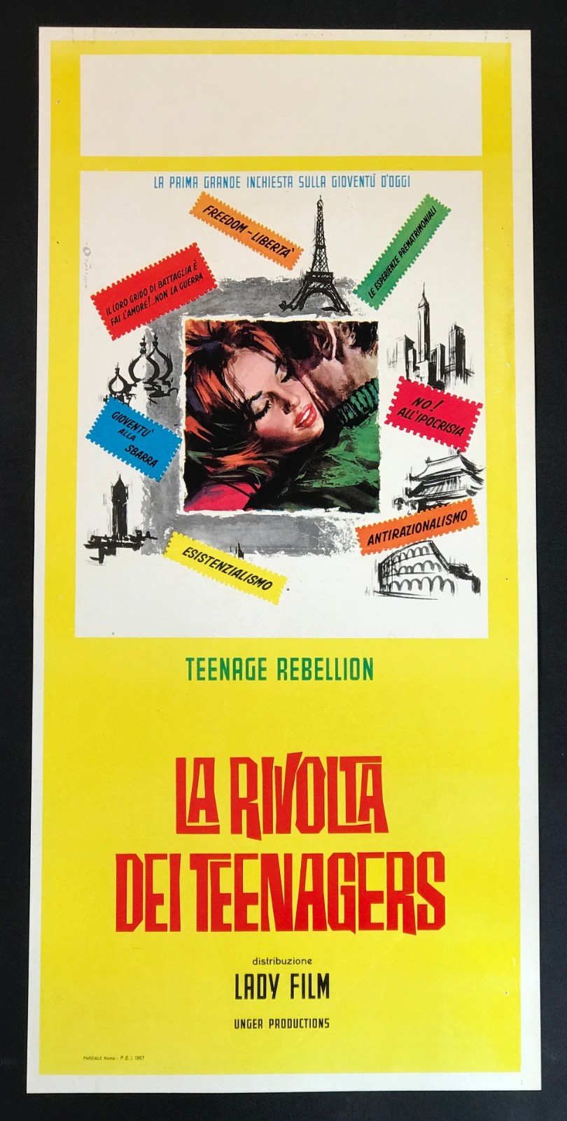 35mm Feature-MONDO TEENO-1967. Burt Topper b/w rarity. Italian language.