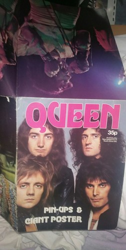 QUEEN band Freddie Mercury 1976 book huge photo large poster magazine Vintage