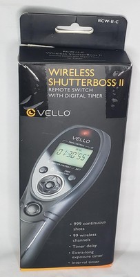 Vello RCW-II-C Wireless ShutterBoss II Remote Switch with Digital Timer for Can