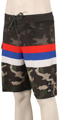 

Шорты для плавания Quiksilver Surfsilk Hawaii Stripe 20 дюймов — Тимьян — Новинка, Camo