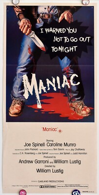 Maniac Original 1980 Australian cinema daybill movie poster horror slasher RARE