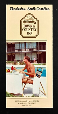1980s Charleston Trotter's Town County Inn Lodge Restaurant VTG Travel Brochure