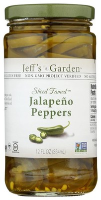 Jeff's Naturals Sliced Tamed Jalapeno Peppers 12 oz Pack of 1 Delicious Flavor