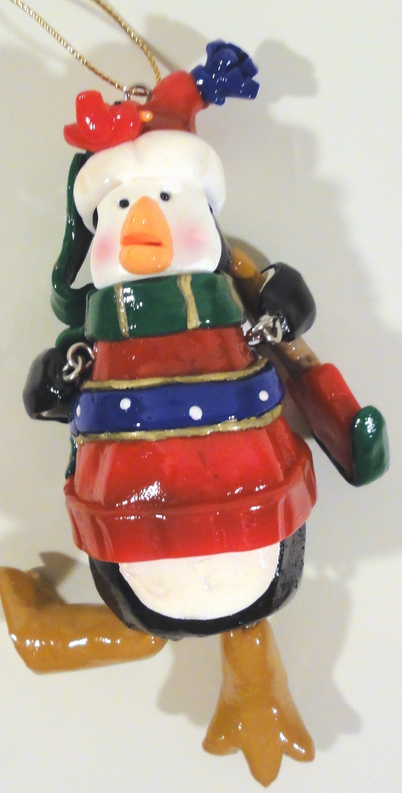 Christmas Ornament, Penguin with Birds & Birdhouse , 5