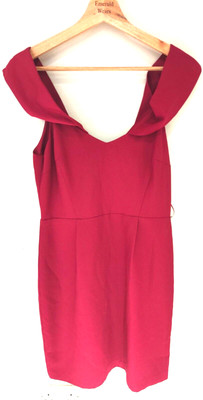 NEW - OASIS DARK PINK PARTY DRESS - UK Size 10