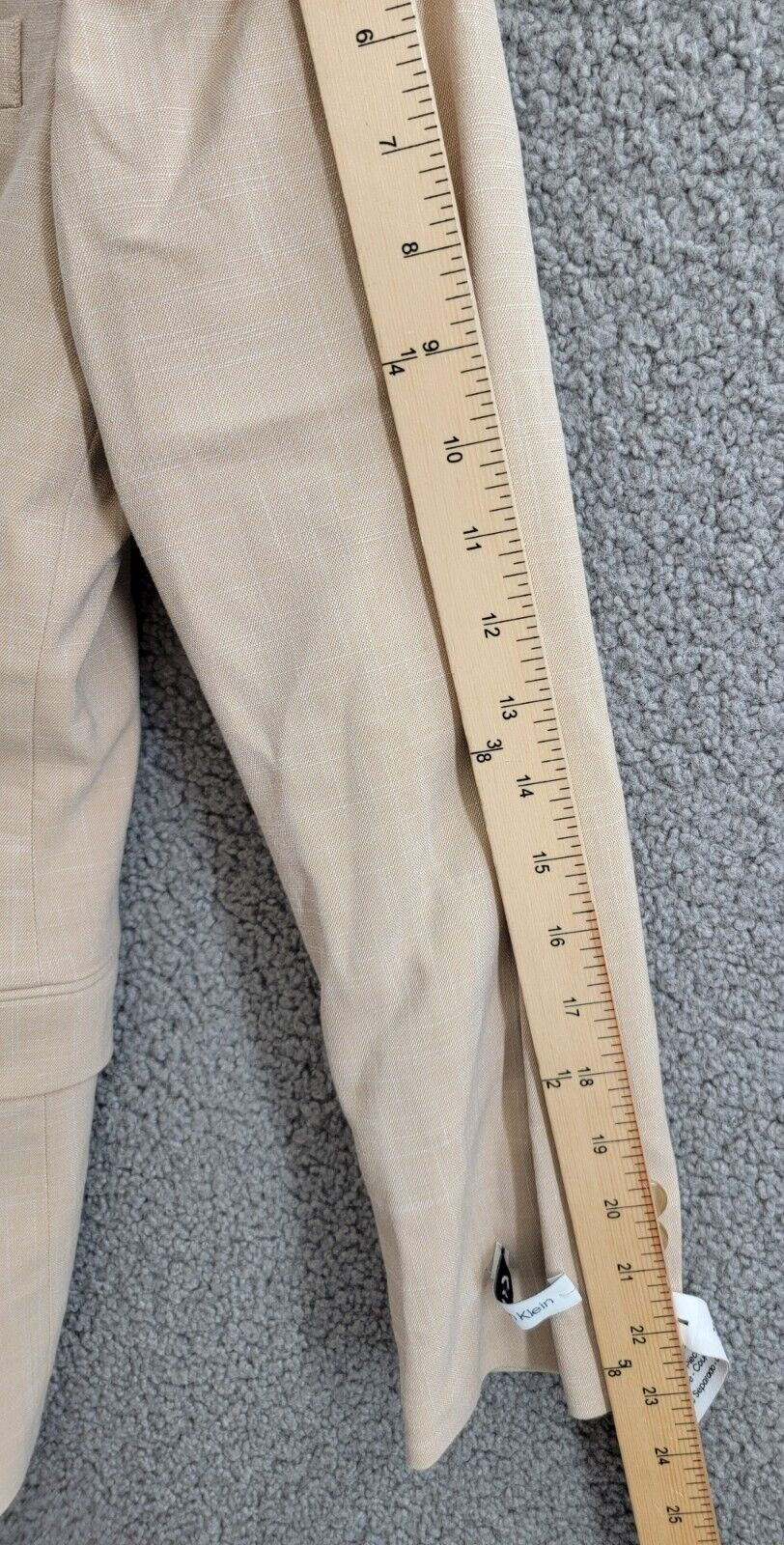 Calvin Klein Notch Collar Blazers Boys' 20 Light Khaki Two Button Closure L/S~ - Picture 5 of 19