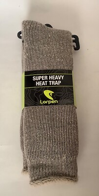 Lorpen Super Heavy Heat Trap Socks XL Khaki ~ NEW