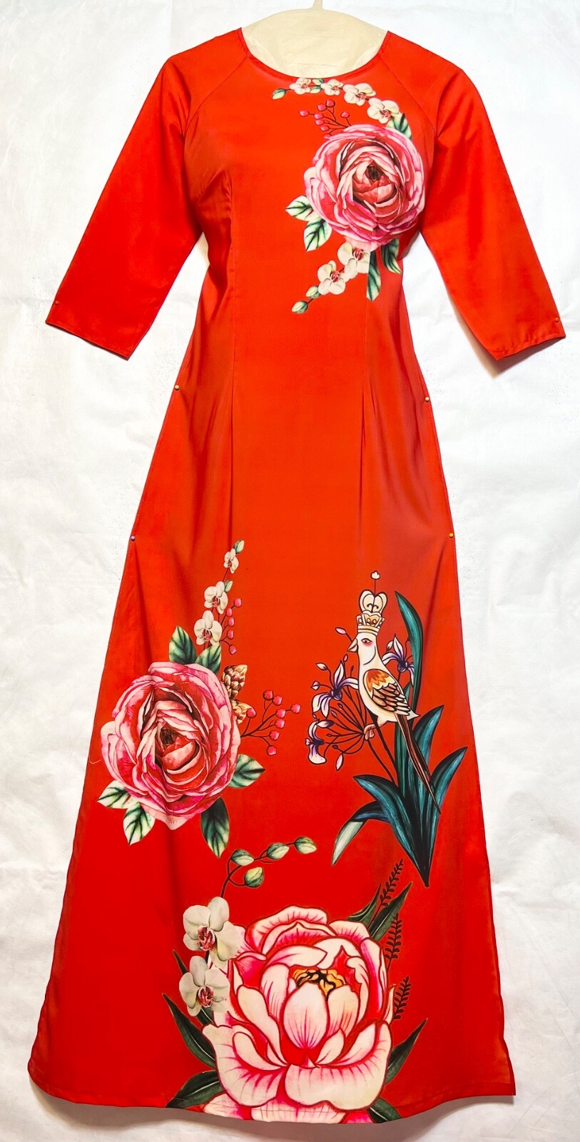 [No106]ベトナムアオザイ(Áo dài Việt Nam) Ao Dai Viet Nam Lua Mem Ru Silk TL-106 Dai Ao 144cm Size S