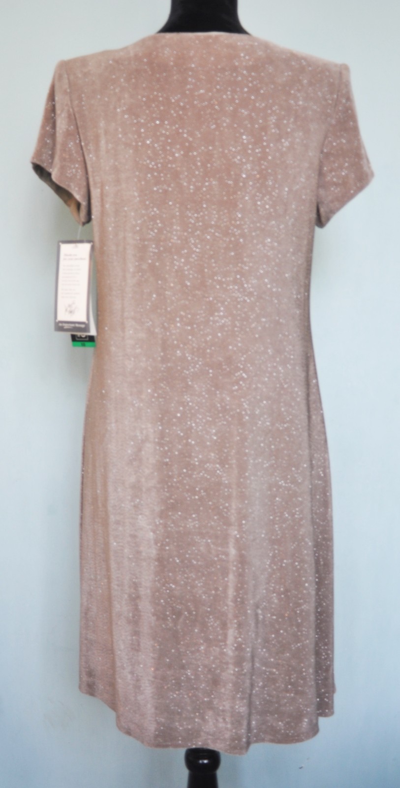 Vintage Jessica Howard Taupe Sparkle Swing Dress Size 10 NY $80 Original Price