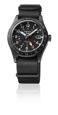 Pre-owned Seiko 5 Sports Sbsc013 Field Sports Style Gmt Mechanical Automatic Watch 39.4mm