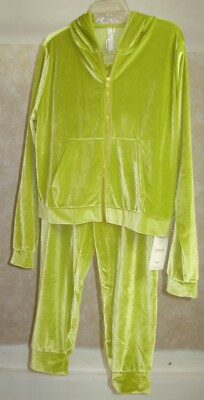 NWT Fabletics SET 2  Luxe Velour Jogger & Jacket XL/XL Golden Leaf Loungewear