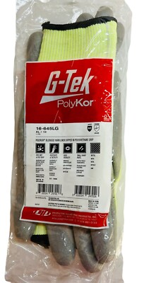 36 Pairs XLarge PIP G-Tek 16-645LG Polykor Gloves Polyurethane Grip ANSI A5