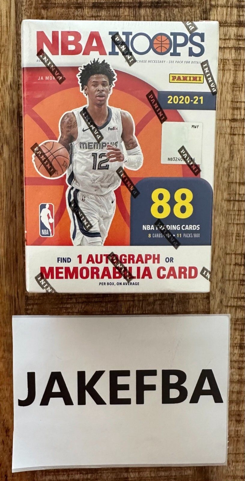 NBA 2020-21 HOOPS Basketball Blaster版 Panini 2020-21 NBA Hoops Basketball Blaster Box (88 Cards