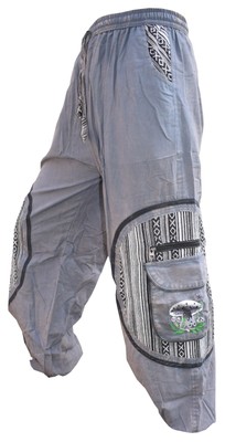Pantalones Cargo Bohemios Con Bordado De Hongo Azteca Para Hombre Gheri