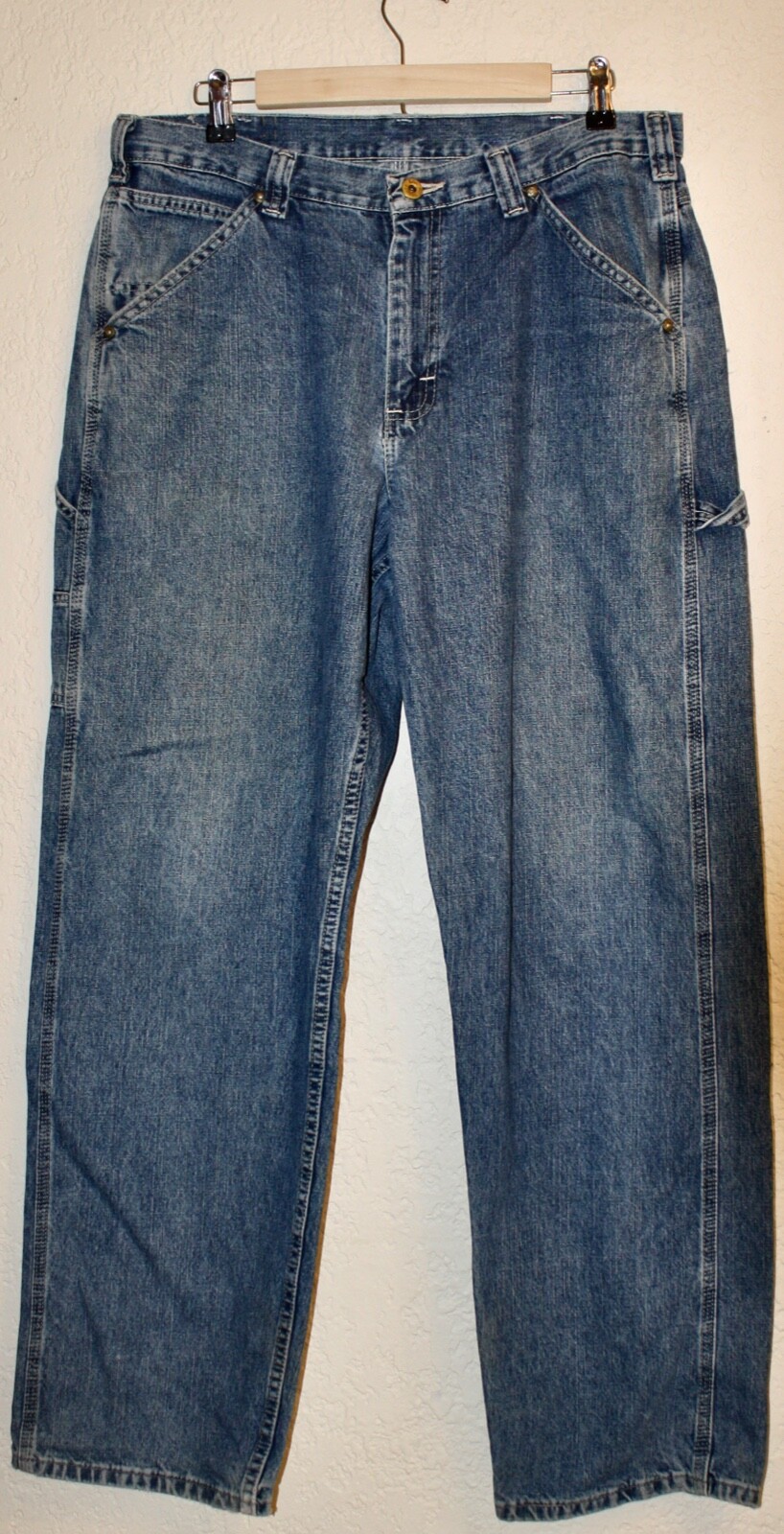 Vtg Lee Dungarees Carpenter Jeans Distressed Denim Painter