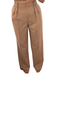 Mango Beige Pleated Wide Leg Pants Size 8