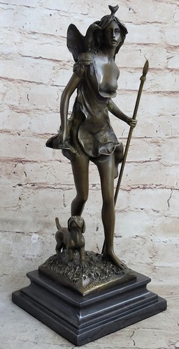Semi Nude Hot Cast Bronze Statue of Diana the Huntress Artemis Goddess Sculpture