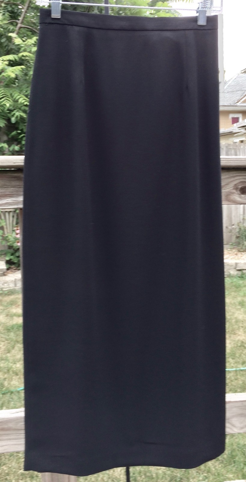 Black Career Skirt Casual Corner Long/Mid Length Pencil/Straight Lined Size 8 LN