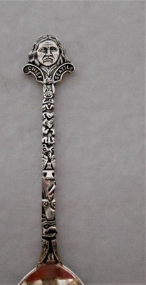 Chief Seattle Sterling Souvenir Spoon Totem Pole, Pioneer Square Seattle, WA